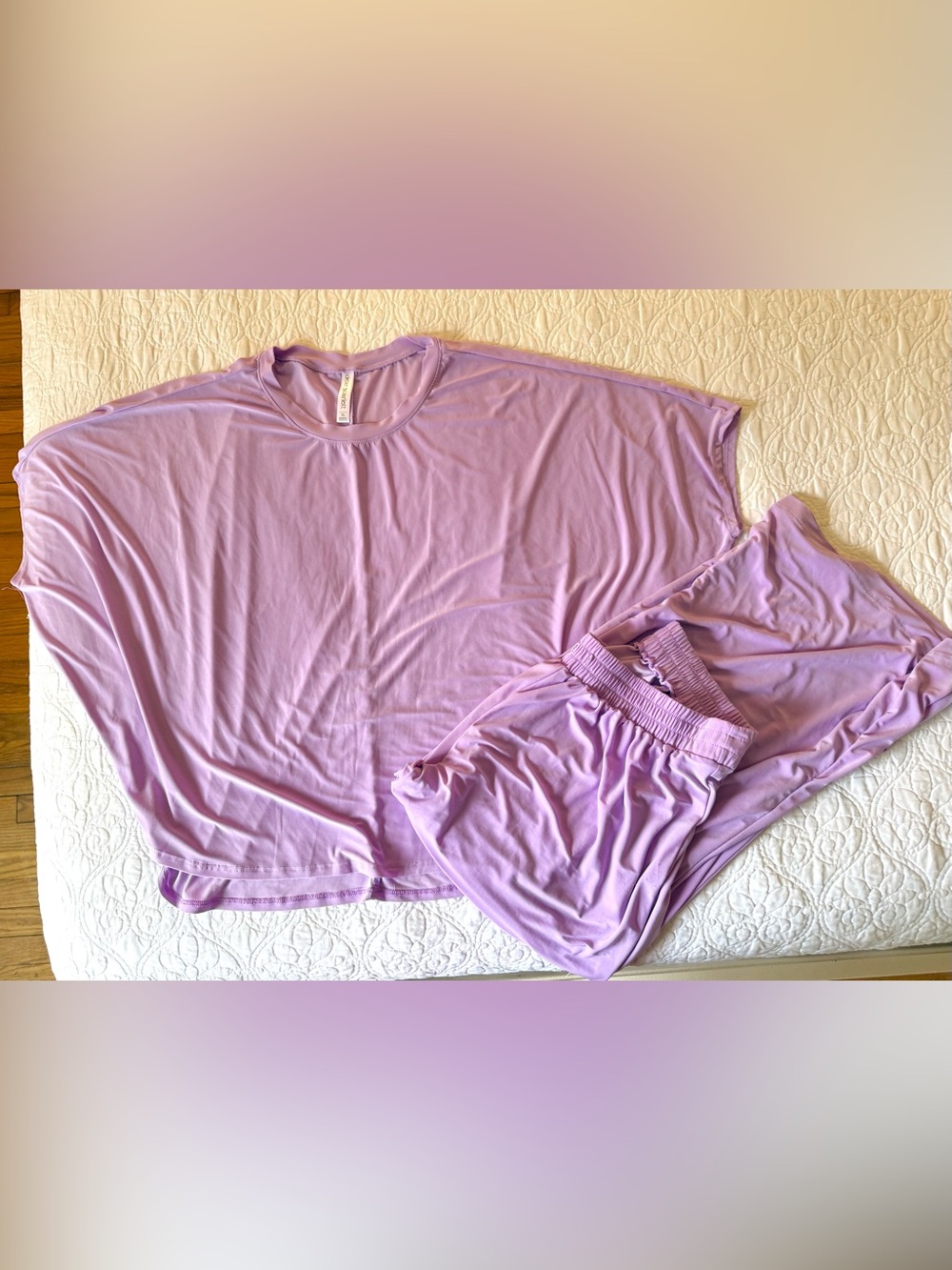 Women Dear Scarlett Wrinkle Free Light Weight Coastal Purple Lilac Matching Set